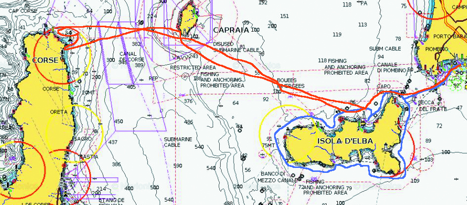 Itinerari Elba, Corsica e Capraia