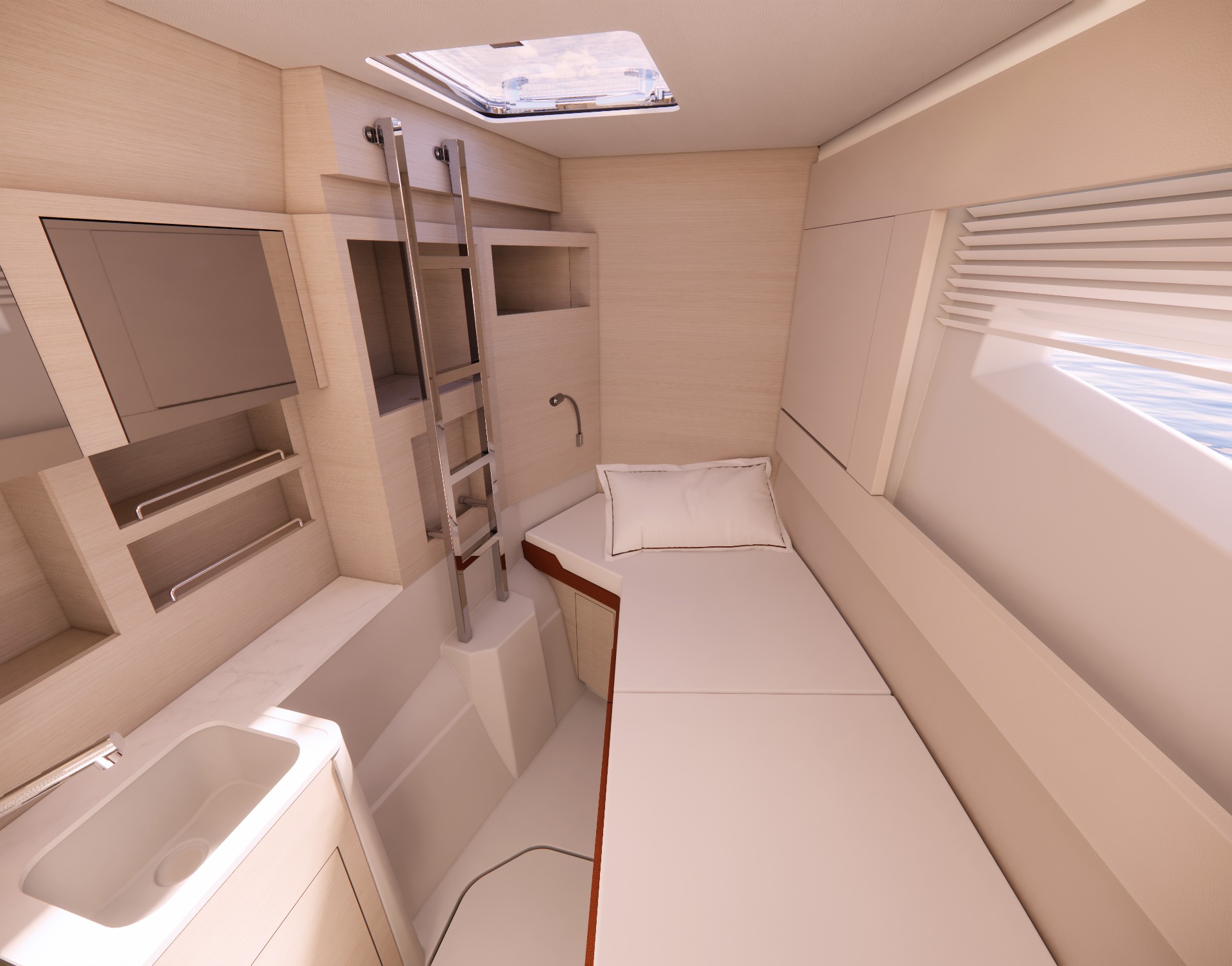 Aquila 45 Sail — cabina skipper vista I