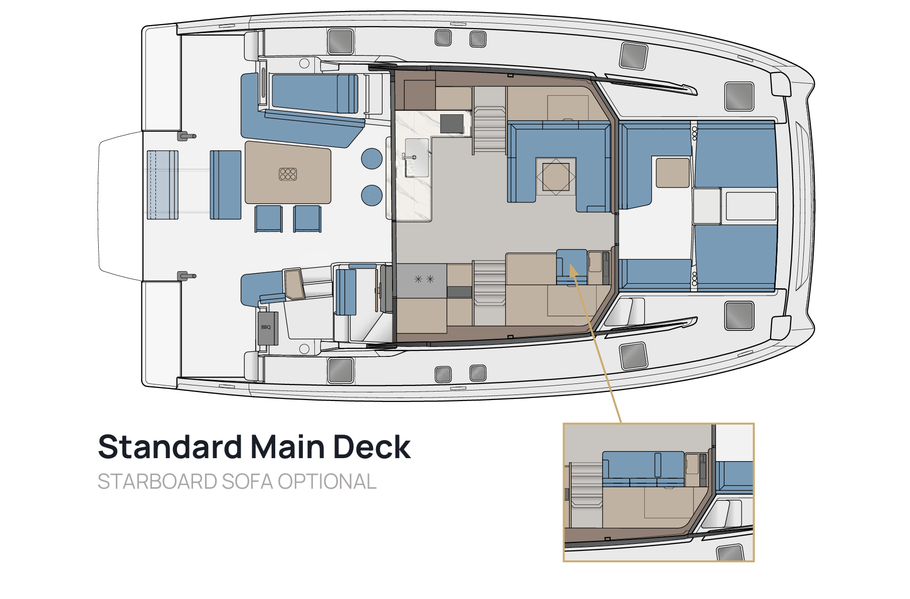 Aquila 45 Sail — layout interno II