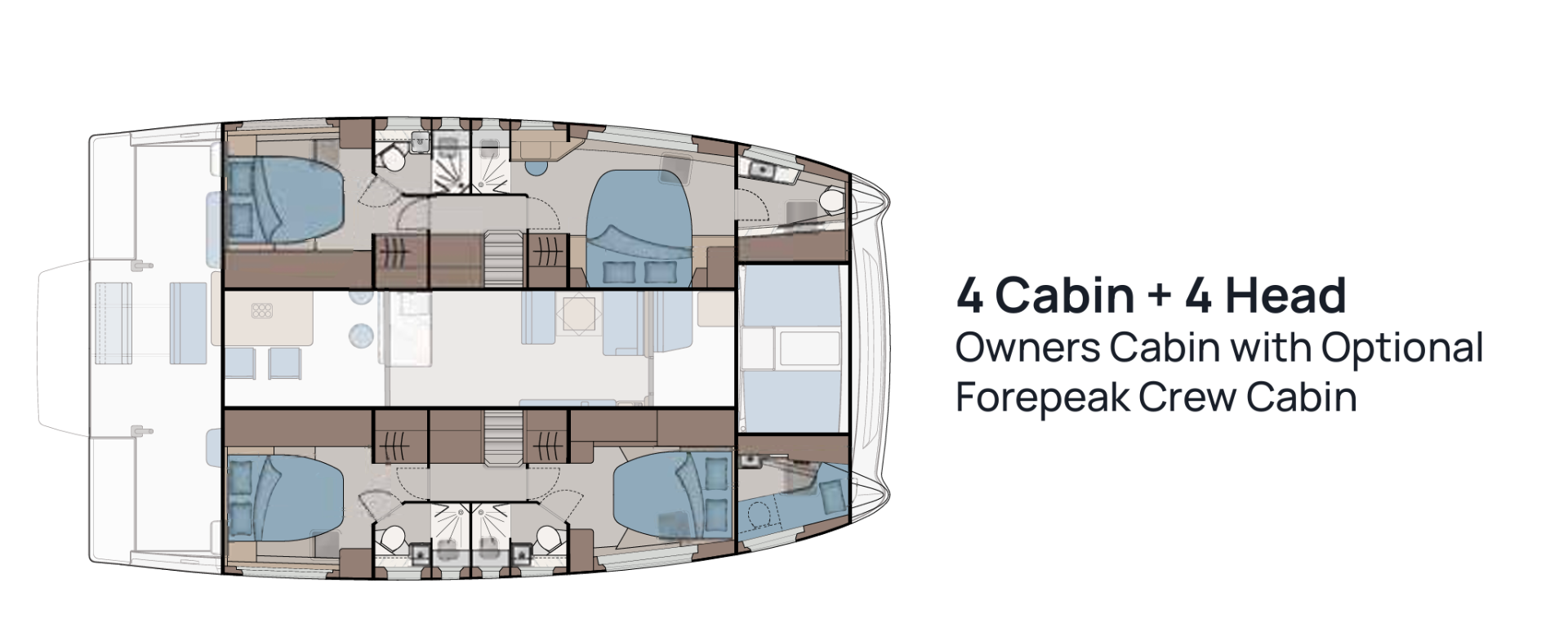 Aquila 45 Sail — layout interno IV